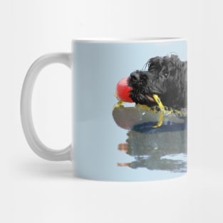 Portuguese Water Dog with Red Float Line Mug